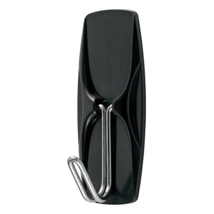 Command 17065S-AWES Wire Hook, 2 lb, 2 -Hook, Plastic/Stainless Steel, Slate - 2