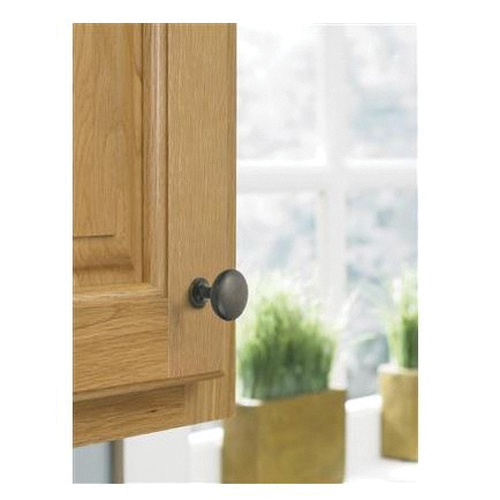 Amerock BP53005ORB Cabinet Knob, 1-1/8 in Projection, Traditional, 1-1/4 in, Zinc, Oil-Rubbed Bronze - 2