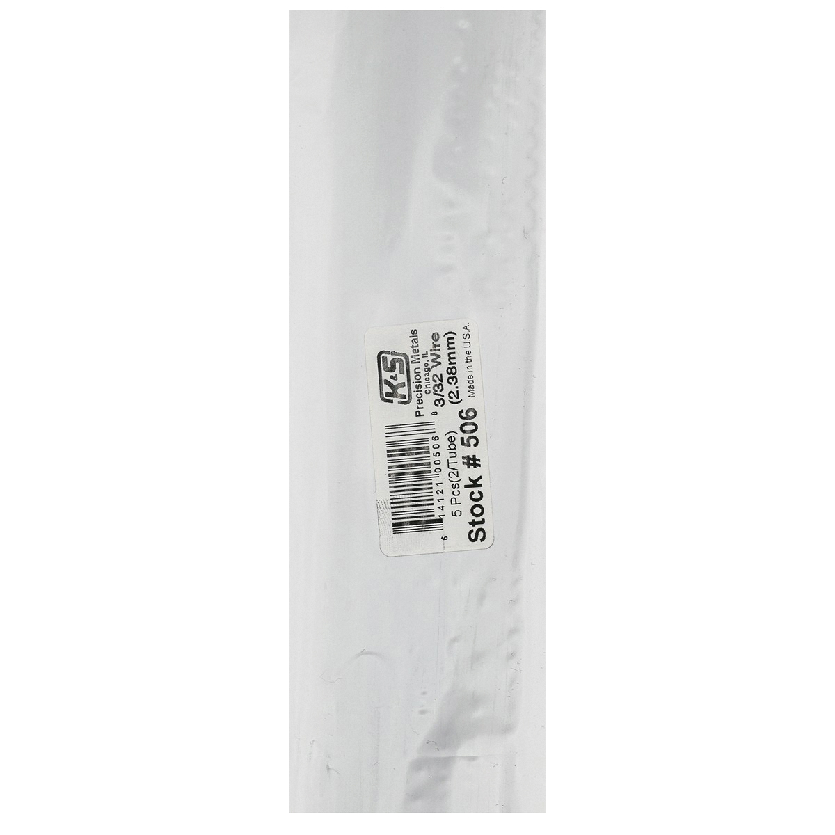 K & S 506 Music Wire, 3/32 in Dia, 36 in L, Carbon Steel, 274,000 to 303,000 psi Tensile Strength - 2
