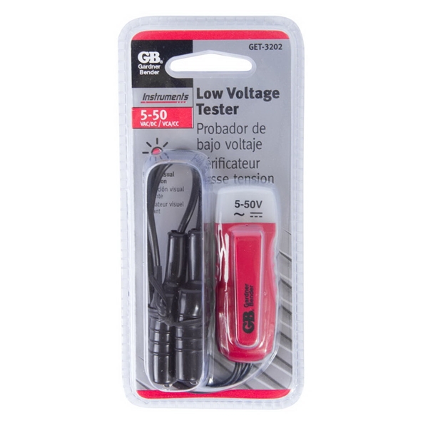 Gardner Bender GET-3202 Twin Probe Circuit Tester, 5 to 50 V, Functions: Voltage, Red - 2