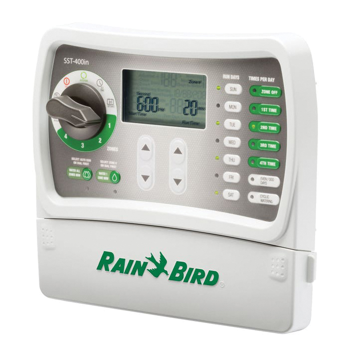 Rain Bird SST400IN Irrigation Timer, 120 V, 4-Zone, 1-Program, Digital Display, Wall - 2