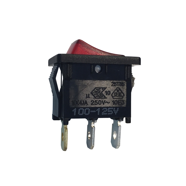 Gardner Bender GSW GSW-48 Rocker Switch, 10/13 A, 125/250 V, SPST, 0.52 x 0.77 in Panel Cutout, Nylon Housing Material, Black - 2