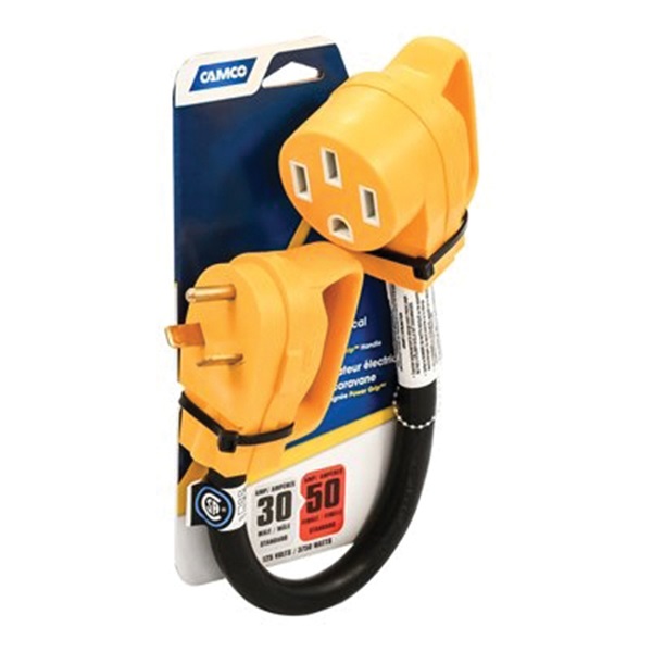 Camco USA 55183 Dogbone Adapter, 50 A Female, 30 A Male, 125 V, Male, Female - 2