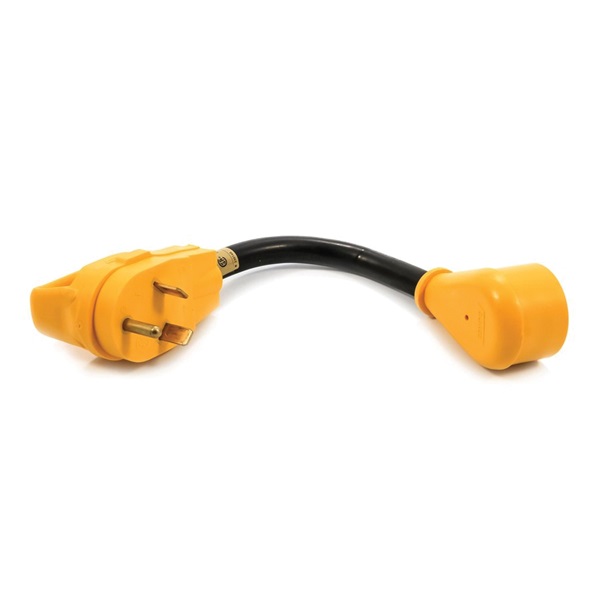 Camco USA 55153 Dogbone Adapter, 15, 30 A, 125 V, Male, Female - 5