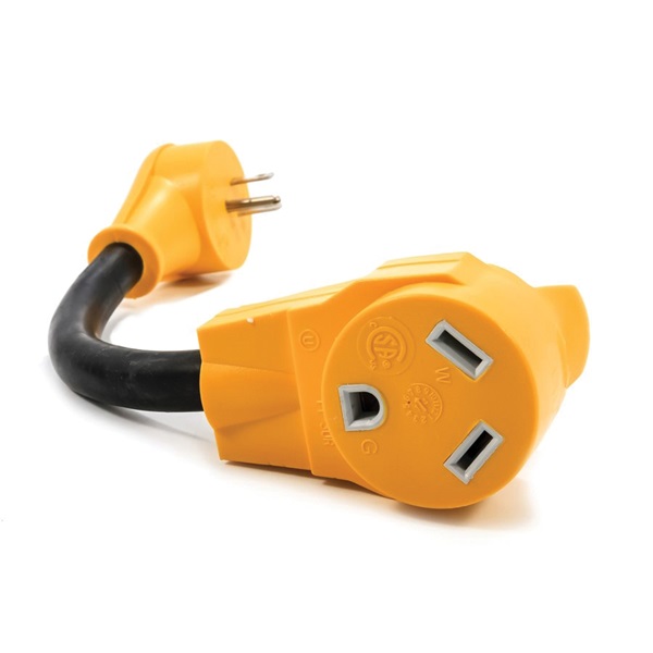 Camco USA 55163 Dogbone Adapter, 15, 30 A, 125 V, Male, Female - 2