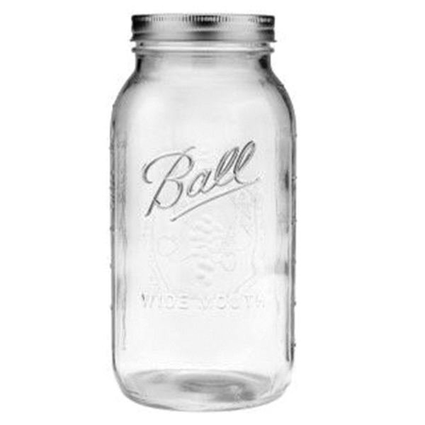 Ball 1440068100 Mason Jar, 64 oz Capacity, Glass, Case of 6 Jars - 2