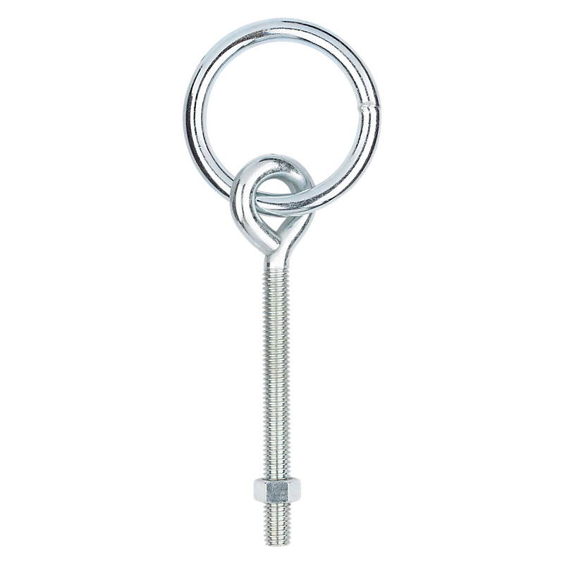National Hardware 2061BC Series N220-632 Hitch Ring with Eye Bolt, 160 lb Working Load, 2 in ID Dia Ring, Steel, 1/BAG - 4