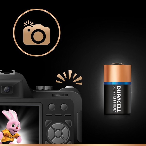 Duracell DLCR2B2PK Ultra Battery, 3 V Battery, 780 mAh, Lithium, Manganese Dioxide - 3