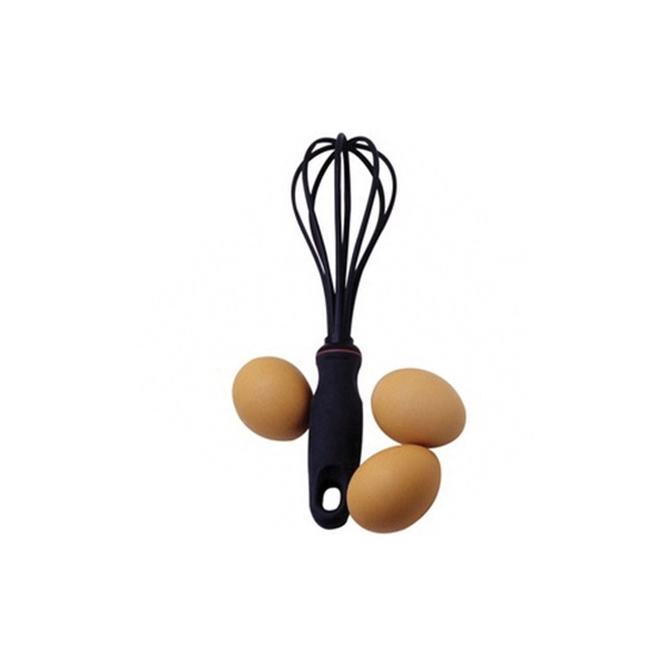 Norpro 1710 Kitchen Whisk, 10 in OAL, Nylon, Black, Rubber Handle - 2