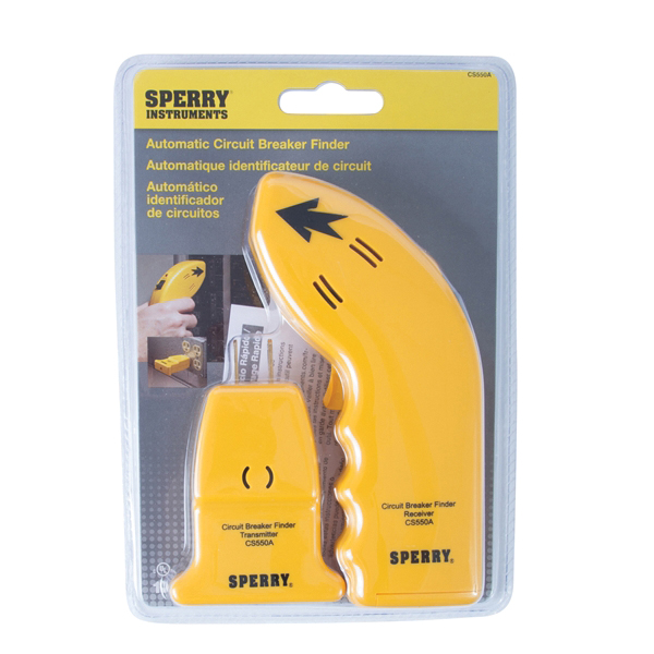 Sperry Instruments CS550A Circuit Breaker Finder, 80 to 140 V, LED Display, Yellow - 4