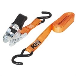 Keeper 05506 Tie-Down, 1 in W, 15 ft L, Polyester, Yellow, 500 lb, S-Hook End Fitting - 2