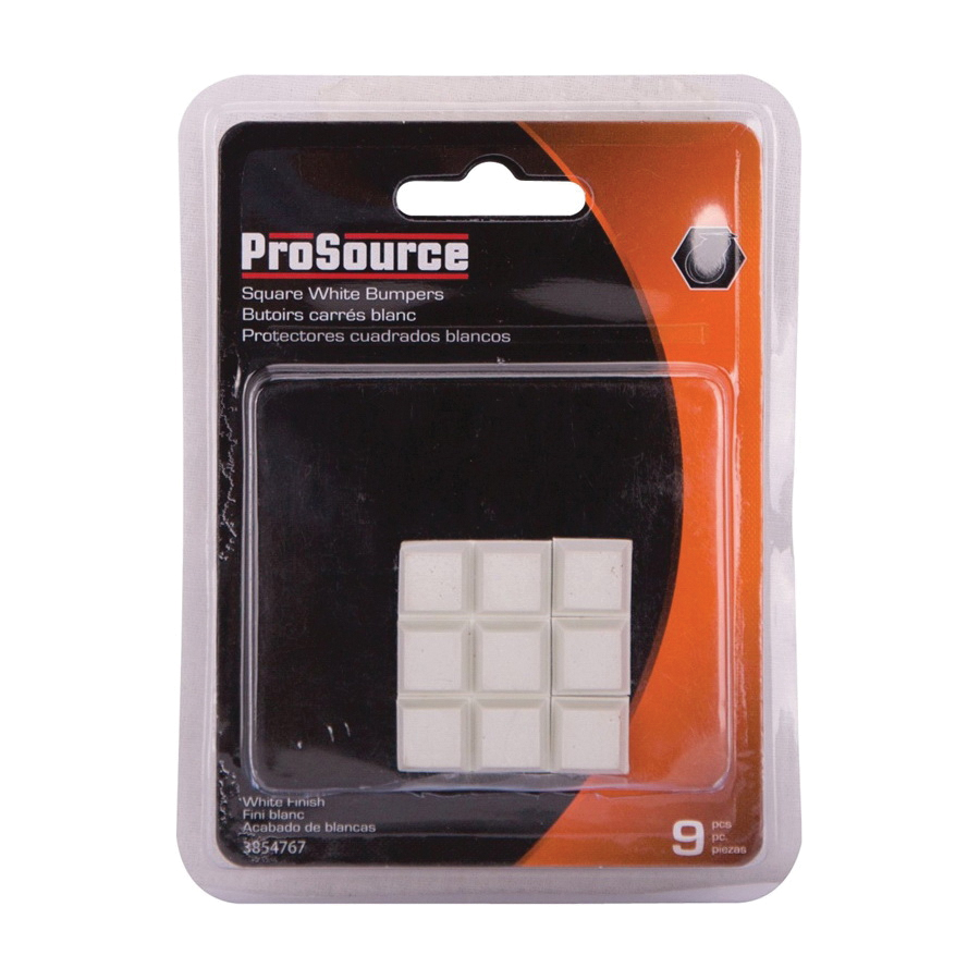 ProSource FE-S403-PS Furniture Bumper Pad, 1/2 in, Square, Polyurethane - 2