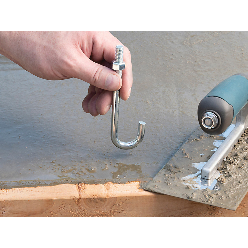 National Hardware 2195BC Series N232-959 J-Bolt, 3/8 in Thread, 2-1/4 in L Thread, 5 in L, 225 lb Working Load, Steel - 3