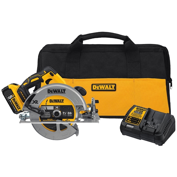 DEWALT DCS570P1 Circular Saw, Battery Included, 20 V, 5 Ah, 7-1/4 in Dia Blade, 57 deg Bevel - 3