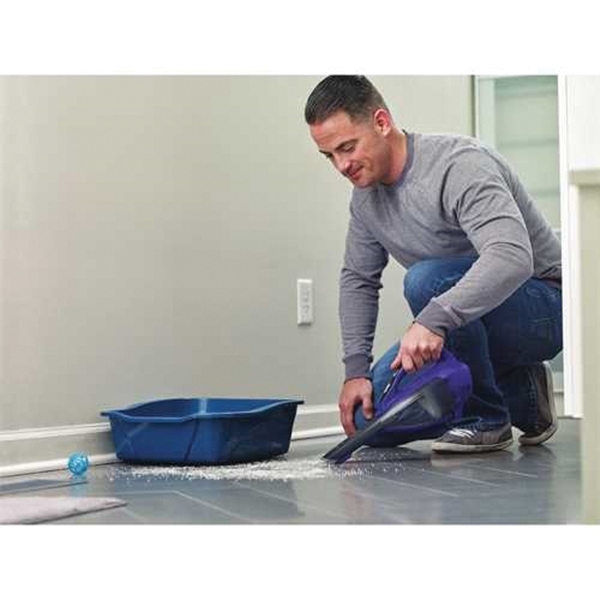 Black+Decker HLVA325JP07 Hand Vacuum, 10.8 V Battery, Lithium-Ion Battery, 2.5 Ah, Purple Housing - 3