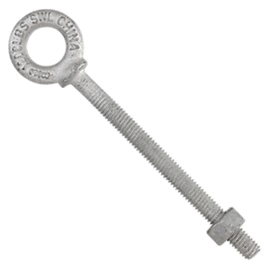 National Hardware N245-134 Eye Bolt, 3/8-16 Thread, Coarse Thread, 4-1/8 in L Thread, 3/4 in ID x 1-3/8 in OD Dia Eye - 2