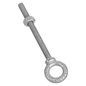National Hardware N245-134 Eye Bolt, 3/8-16 Thread, Coarse Thread, 4-1/8 in L Thread, 3/4 in ID x 1-3/8 in OD Dia Eye - 4