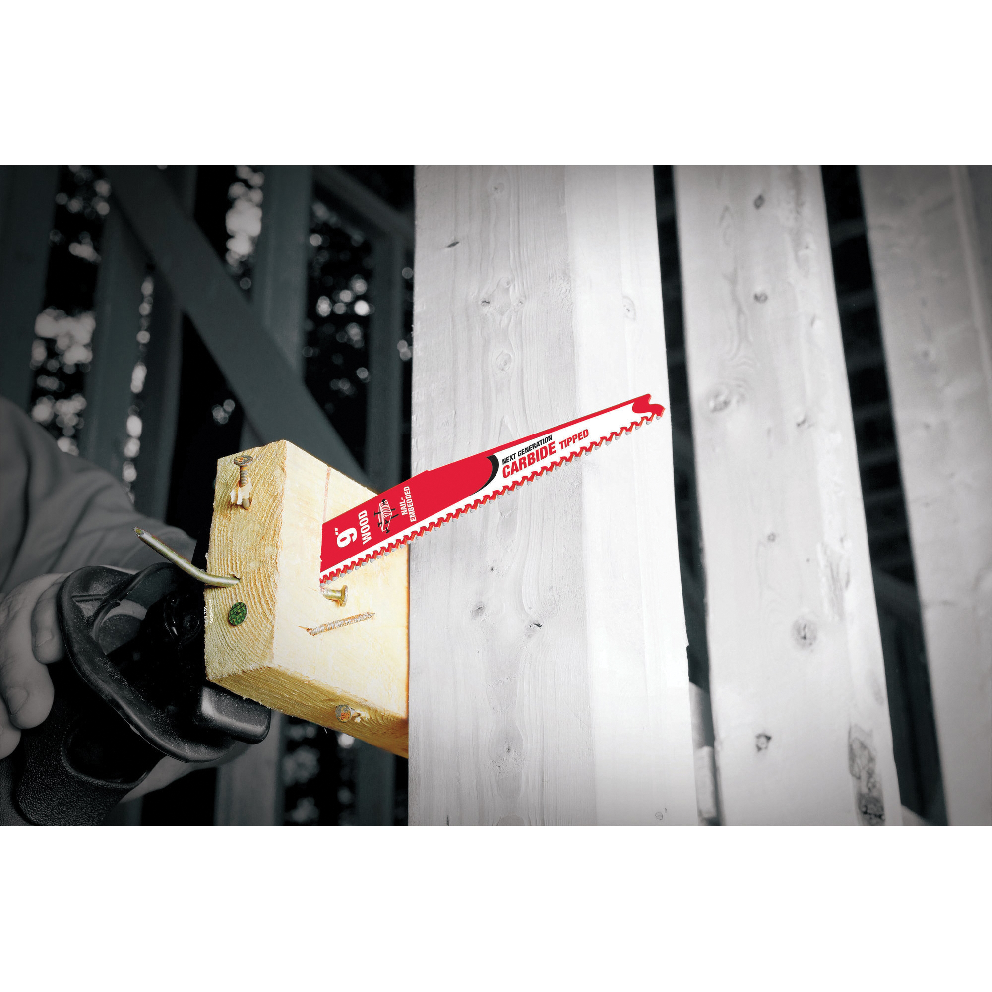 Diablo DS0606CWS Reciprocating Saw Blade, Applicable Materials: Nail-Embedded Wood, 1 in W, 6 in L, 6/9 TPI, 32-Teeth - 3