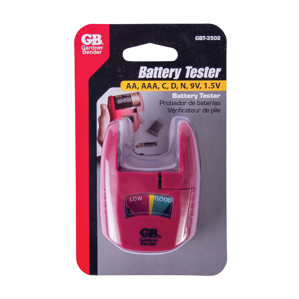 Gardner Bender GBT-3502 Battery Tester, Analog Display, Red - 2