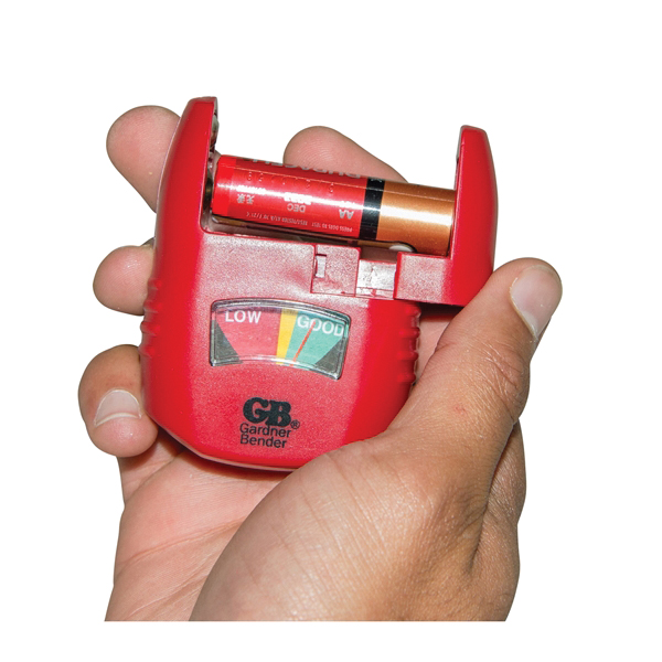 Gardner Bender GBT-3502 Battery Tester, Analog Display, Red - 3