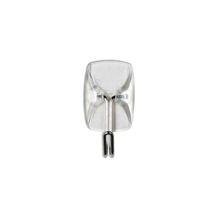 Command 17067CLR Wire Hook, 0.5 lb, 3 -Hook, Metal/Plastic, Clear - 2