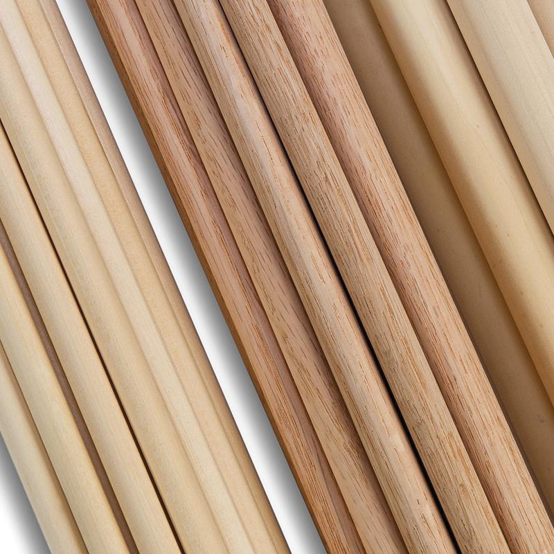 Waddell 6410UB Dowel, 5/8 in Dia, 48 in L, Hardwood, Brown - 2