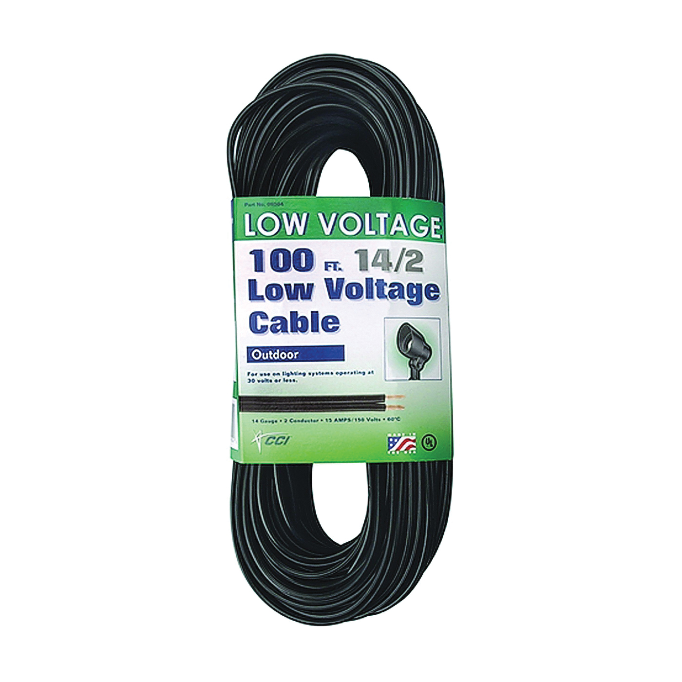 Southwire 55213243 Electrical Cable, 14 AWG Wire, 2 -Conductor, 100 ft L, Copper Conductor, PVC Sheath, Black Sheath