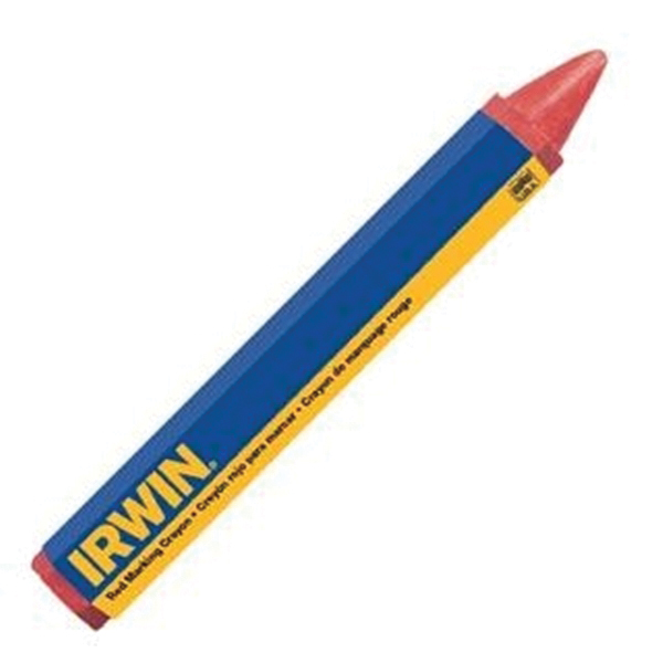 Irwin STRAIT-LINE 66402 Standard Lumber Crayon, Blue, 1/2 in Dia, 4-1/2 in L - 1