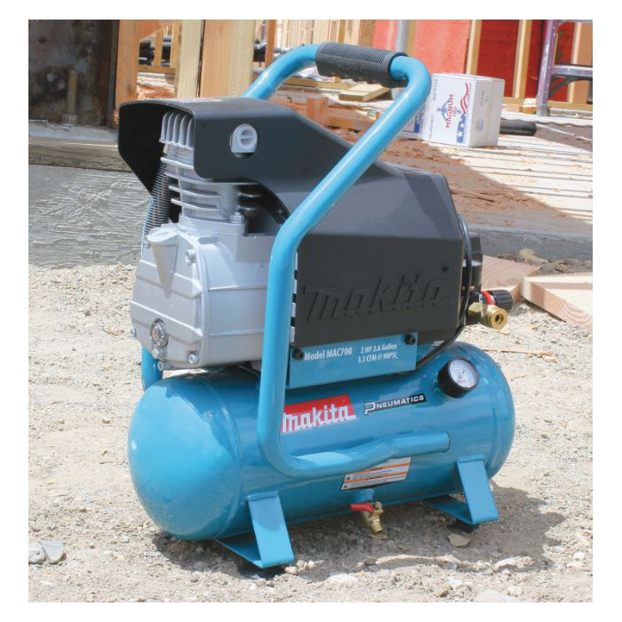 Makita Big Bore MAC700 Portable Electric Air Compressor, Tool Only, 2.6 gal Tank, 2 hp, 120 V, 130 psi Pressure - 4