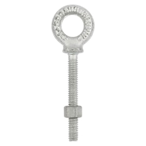 National Hardware N245-076 Eye Bolt, 1/4-20 Thread, Coarse Thread, 1-7/8 in L Thread, 1/2 in ID x 7/8 in OD Dia Eye - 4