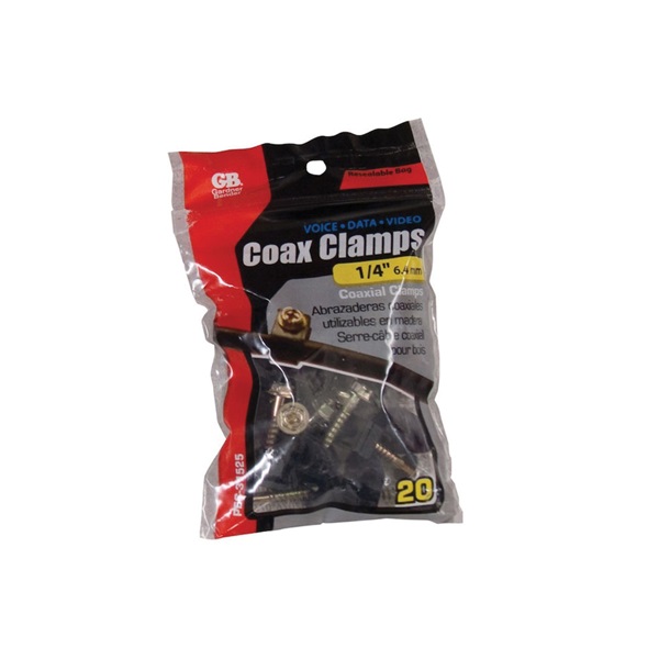 Gardner Bender PEC-31525 Coaxial Cable Clamp, Polyethylene, Black - 2