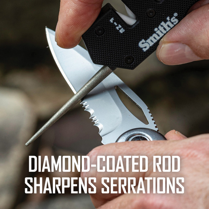 Smith's Pocket Pal PP1 Knife Sharpener, 400, 800 Grit, Coarse, Fine, Medium, Carbide/Diamond Abrasive - 3