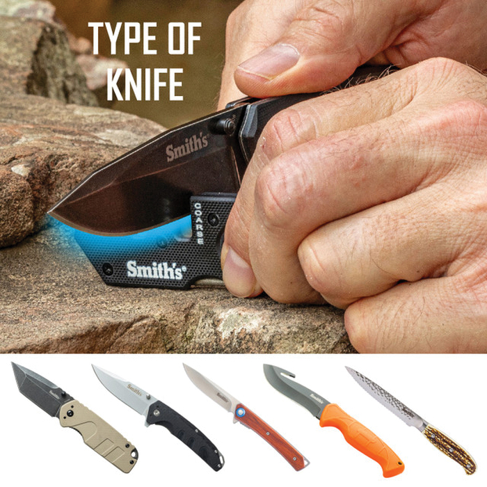 Smith's Pocket Pal PP1 Knife Sharpener, 400, 800 Grit, Coarse, Fine, Medium, Carbide/Diamond Abrasive - 4