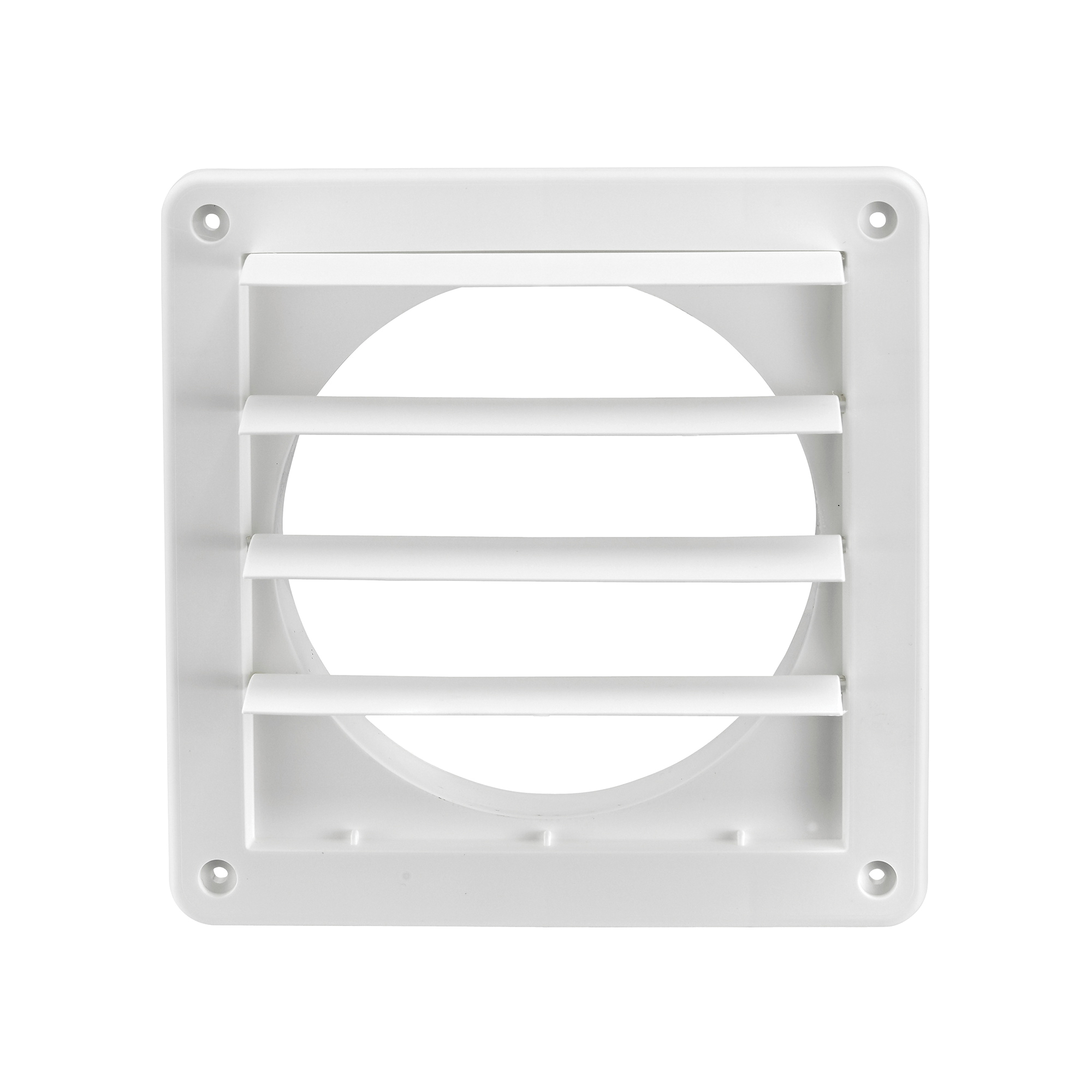 Lambro 361W Louvered Vent, 6 in W, Plastic - 4