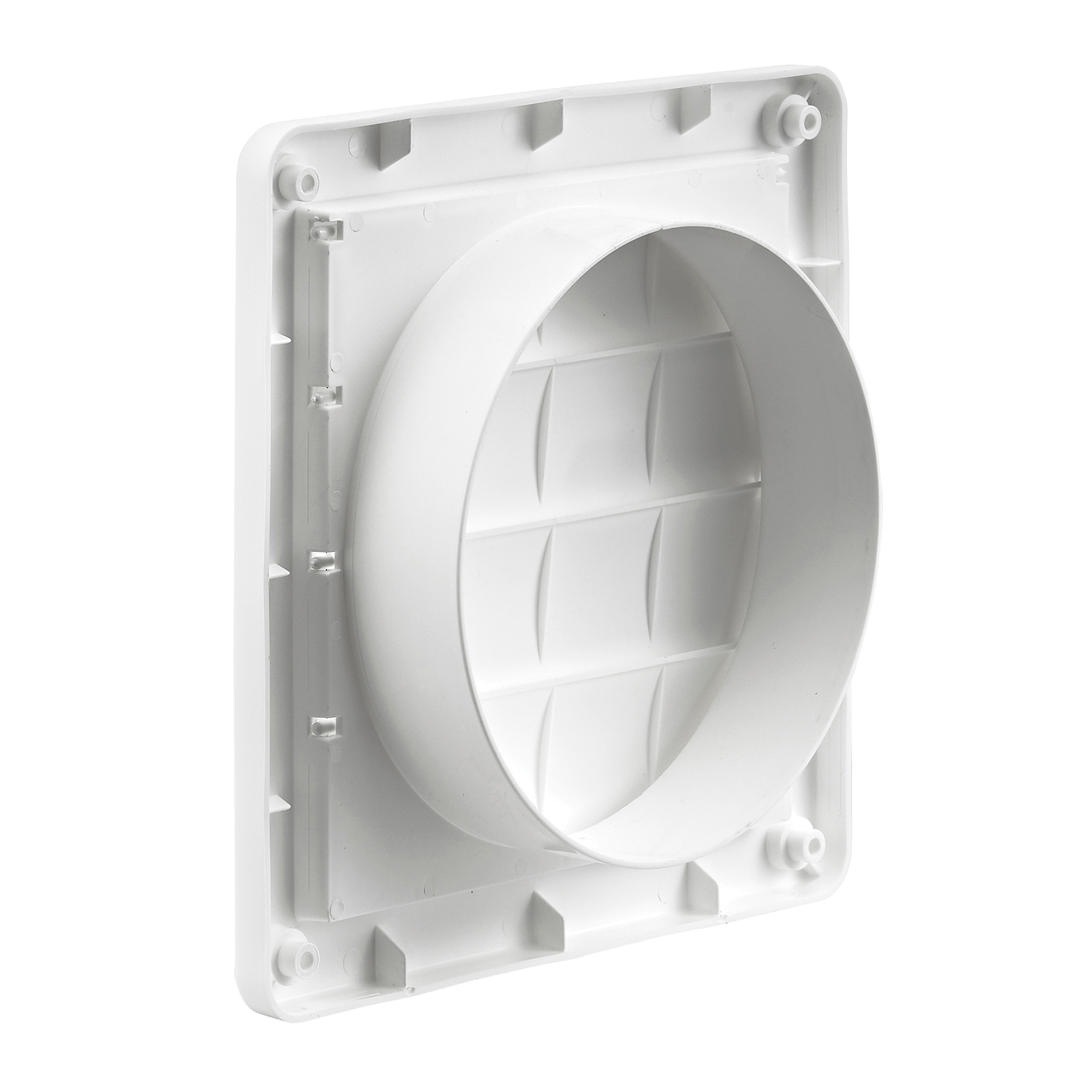 Lambro 361W Louvered Vent, 6 in W, Plastic - 5