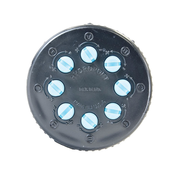 Raindrip 13800UB Adjustable Watering Manifold, 1/2 x 1/4 in Connection, FPT, 8-Port - 2
