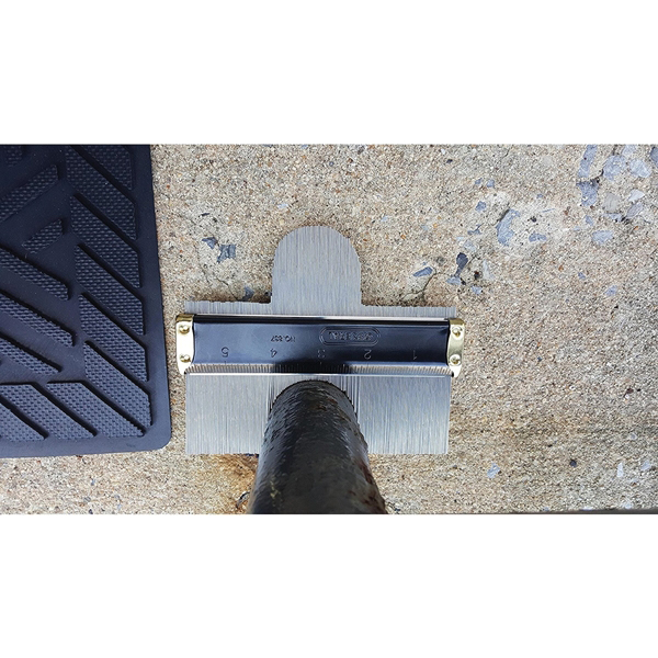 General 837 Contour Gauge with Pin, 6 in L, 3-1/2 in W, SAE Graduation, Stainless Steel - 2