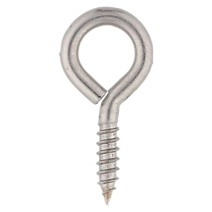 National Hardware 2016BC Series N220-467 Screw Eye, #4, 0.22 in Dia Wire, 0.94 in L Thread, 2.19 in OAL, Stainless Steel - 4