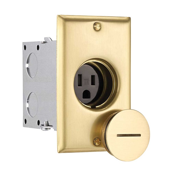 Eaton Cooper Wiring TR5797 Floor Box Receptacle, 2 -Pole, 125 V, 15 A - 2