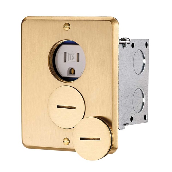 Eaton Cooper Wiring TR5797 Floor Box Receptacle, 2 -Pole, 125 V, 15 A - 3