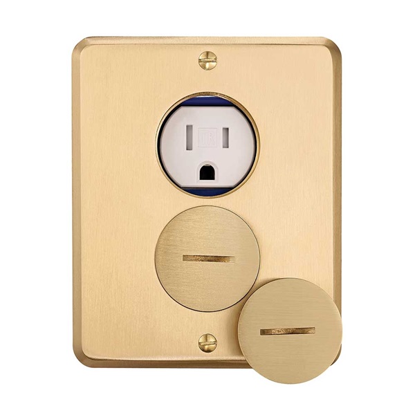 Eaton Cooper Wiring TR5797 Floor Box Receptacle, 2 -Pole, 125 V, 15 A - 4