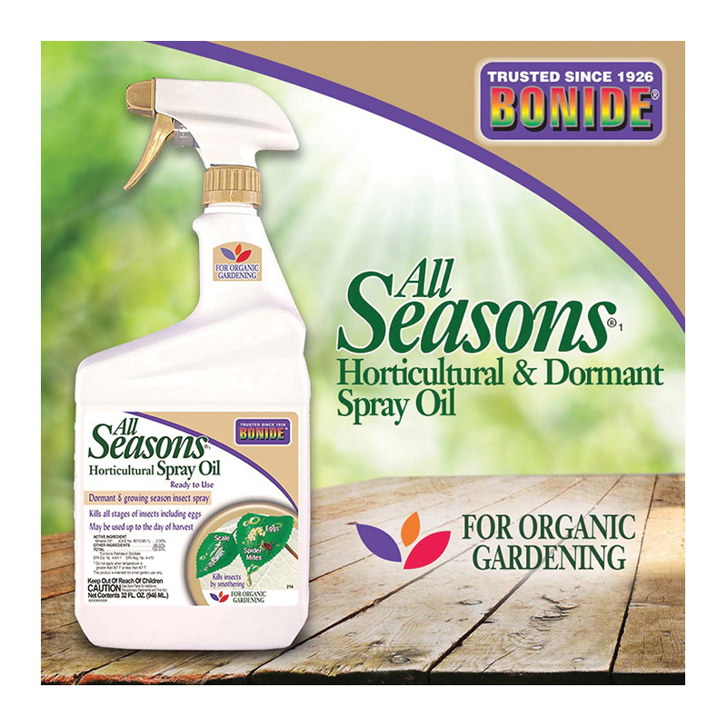 Bonide All Seasons 214 Horticultural Spray Oil, Liquid, Spray Application, 1 qt - 4