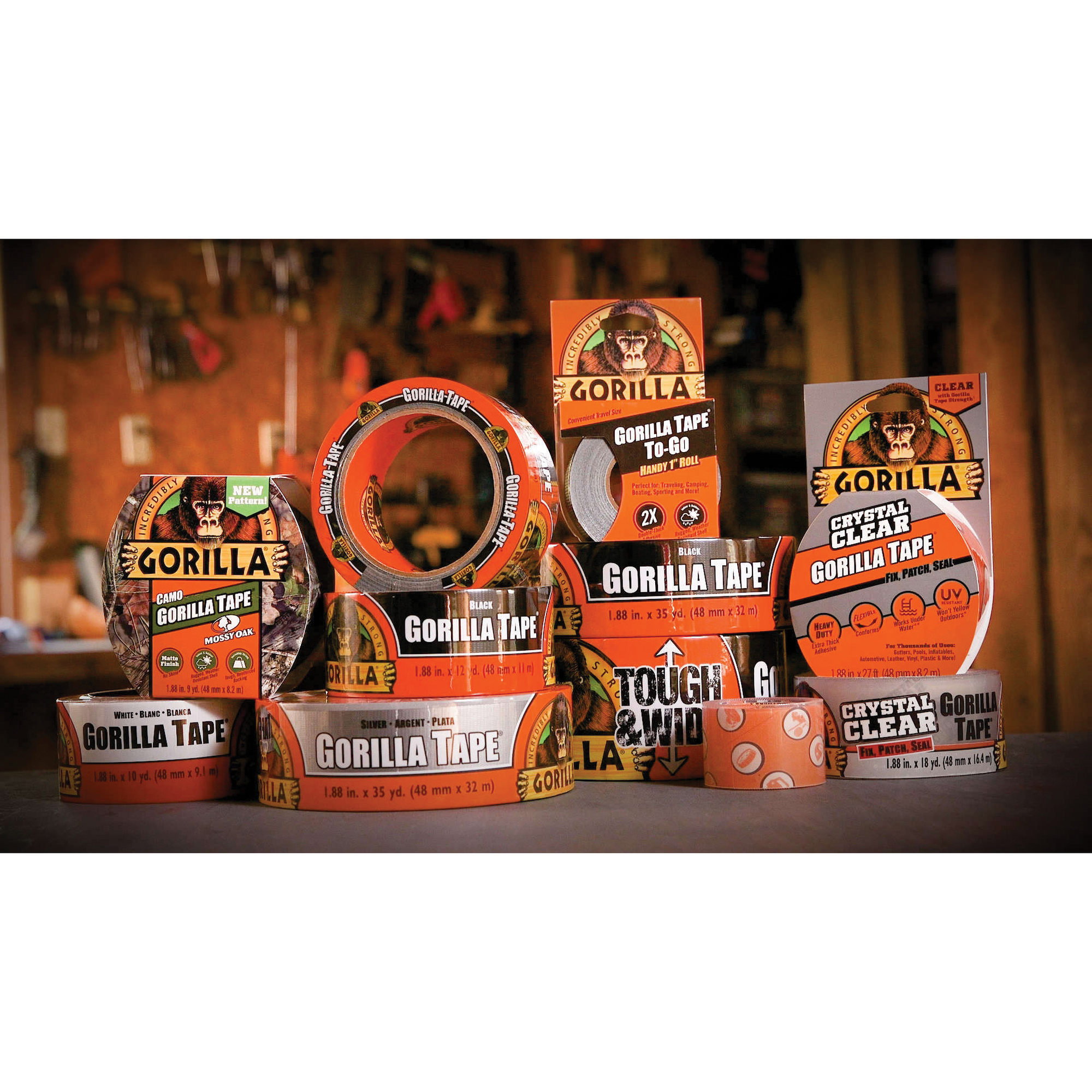 Gorilla 6027002 Tape, 9 yd L, 1-7/8 in W - 4