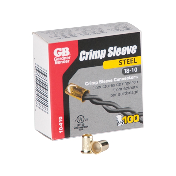 Gardner Bender 10-410C Crimp Connector, 10 to 18 AWG Wire, Steel Contact, Silver, 100/CD - 3