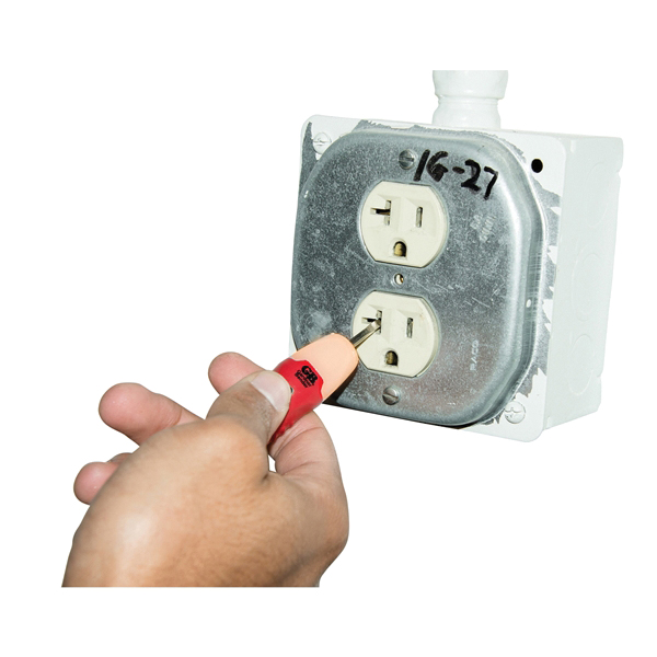 Gardner Bender GCV-3206 Probe and Continuity Tester with Screwdriver Tip, 12 to 250 VAC/VDC, LED Display, Red - 3