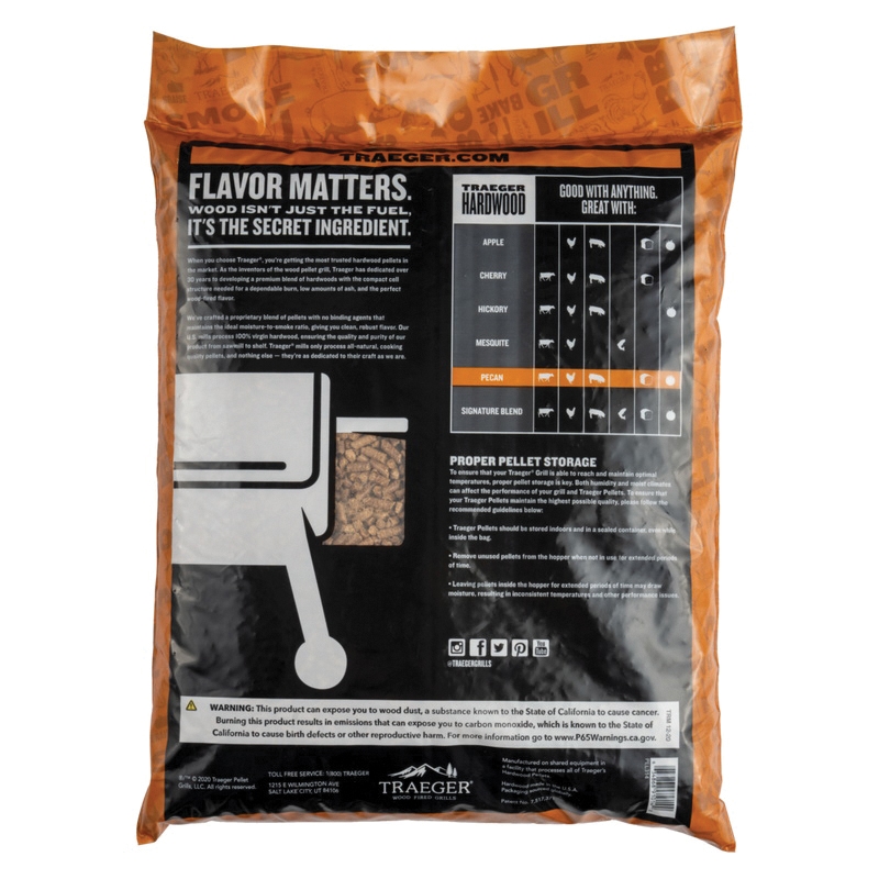 Traeger PEL314 Series Pellet, Pecan, Wood, 20 lb Bag - 2