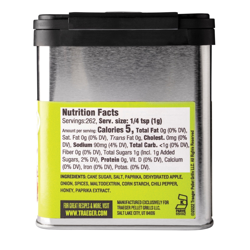 Traeger SPC171 Rub, Apple, Honey, 9.25 oz Tin - 2