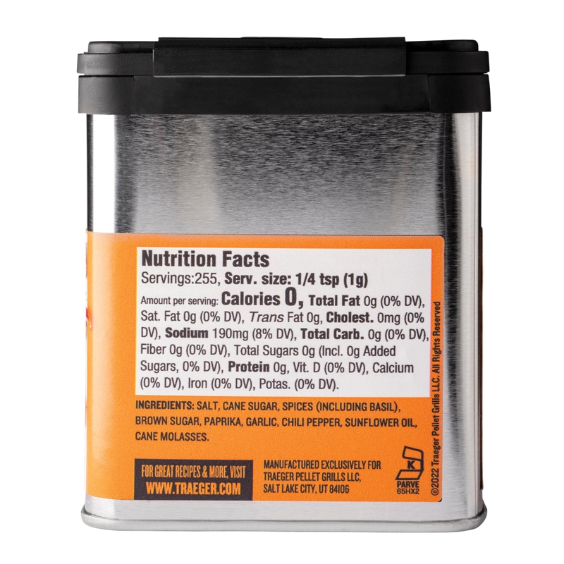 Traeger SPC174 Rub, Chili Pepper, Garlic, 9 oz Tin - 2