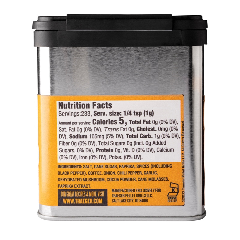 Traeger SPC172 Coffee Rub, Black Pepper, Coffee, 8.25 oz Tin - 2