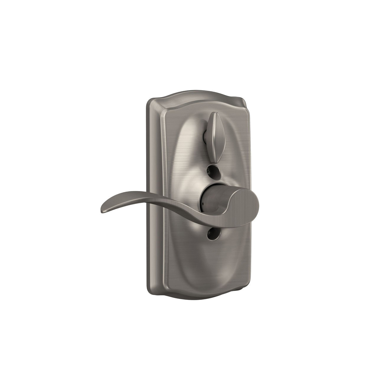 Schlage FE595V CAM/ACC 619 Keypad Lock with Flex-Lock, Wave Design, Satin Nickel, Residential, 2 Grade, Metal, Yes - 4